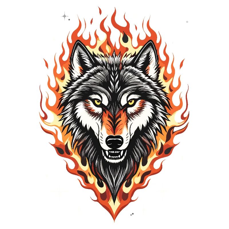 Wolf and Flames