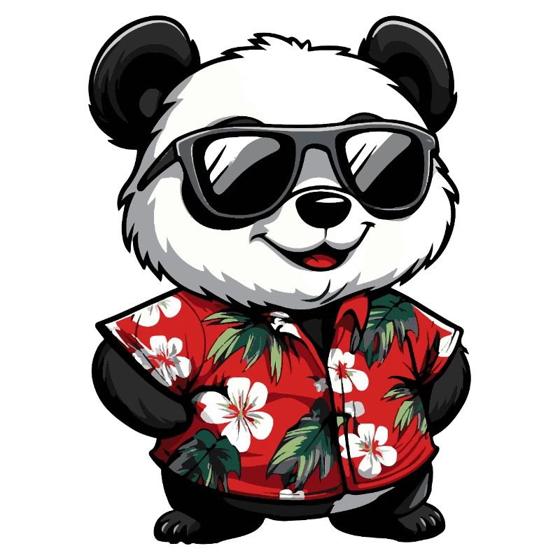 Panda Comic Funny Summer