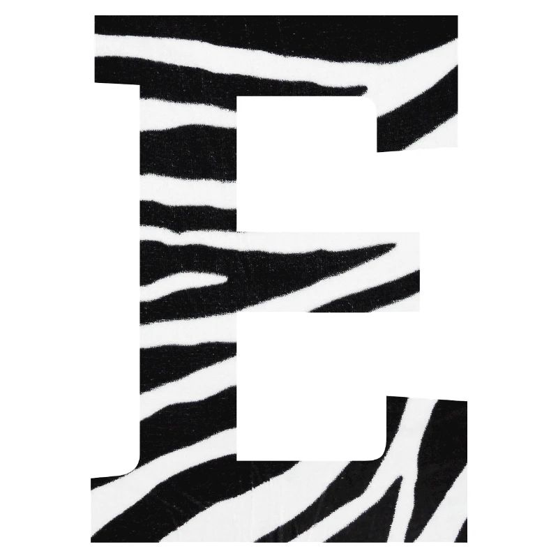 Letter e zebra
