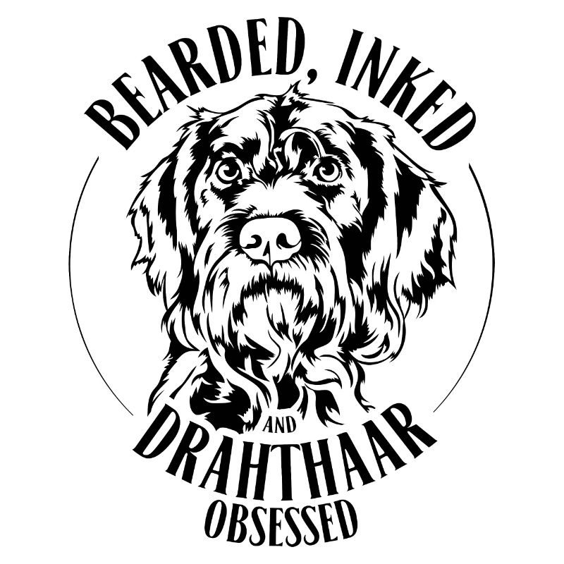 Bearded Inked Drahthaar Obsessed Deutsch Drahthaar