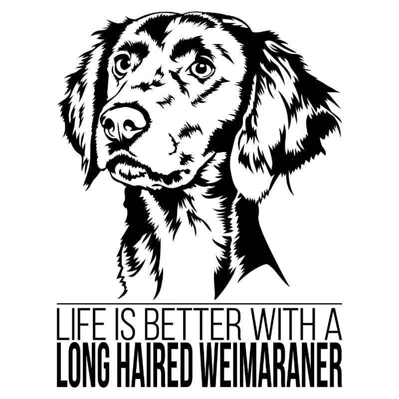 Long Haired Weimaraner life is better Wilsigns