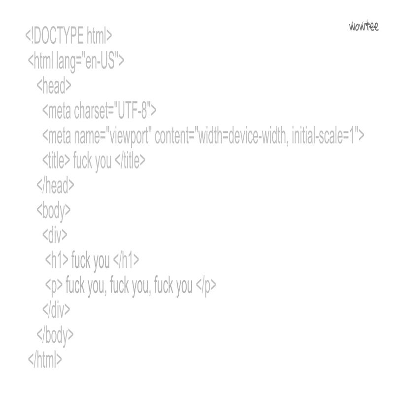 F*ck you - html code