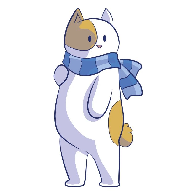 chat avec écharpe