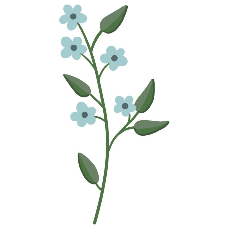 Blume hellblau