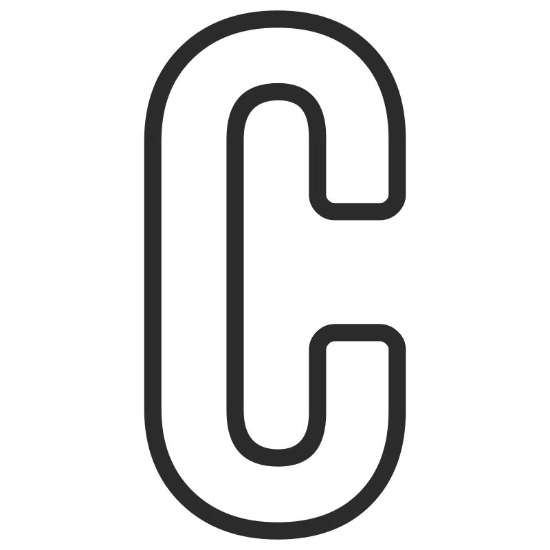 Buchstabe C Typodesign