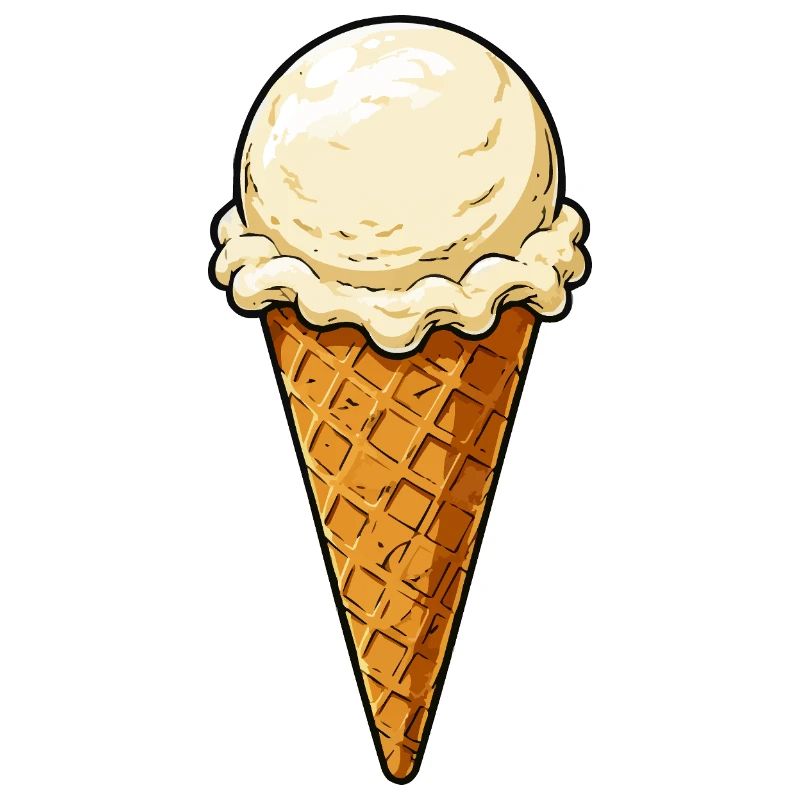 Vanille Eis Kugel