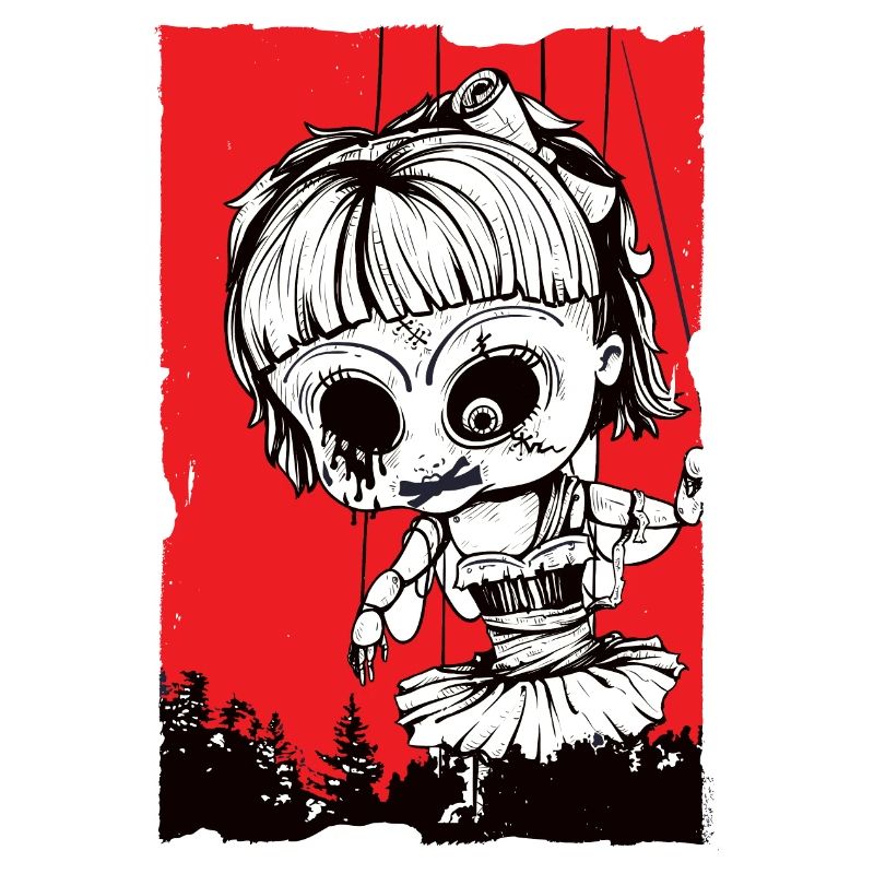 Puppe über Wald