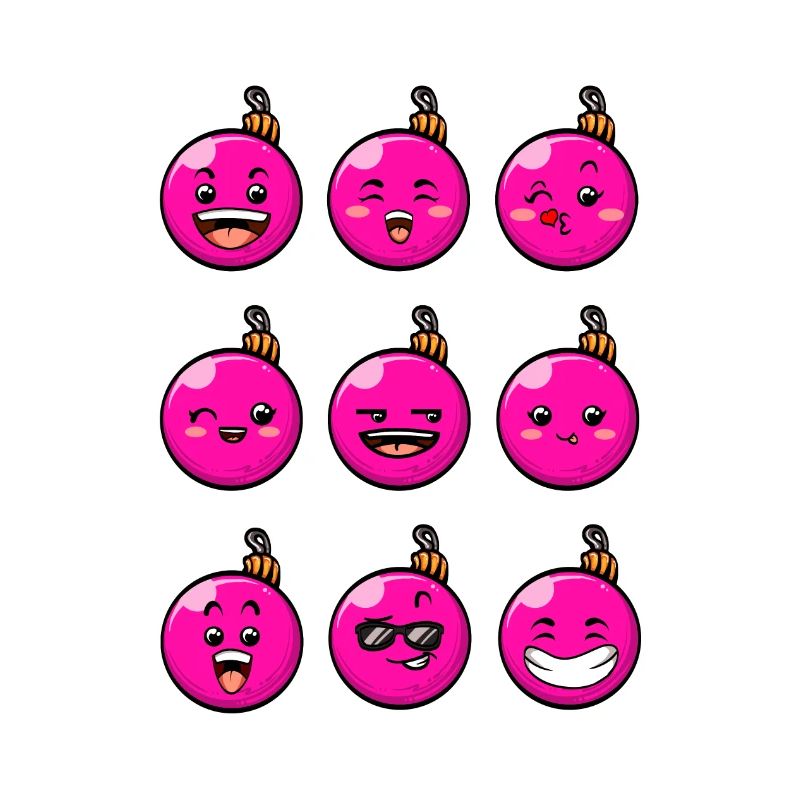 9 Weihnachtskugeln #7/10 Pink