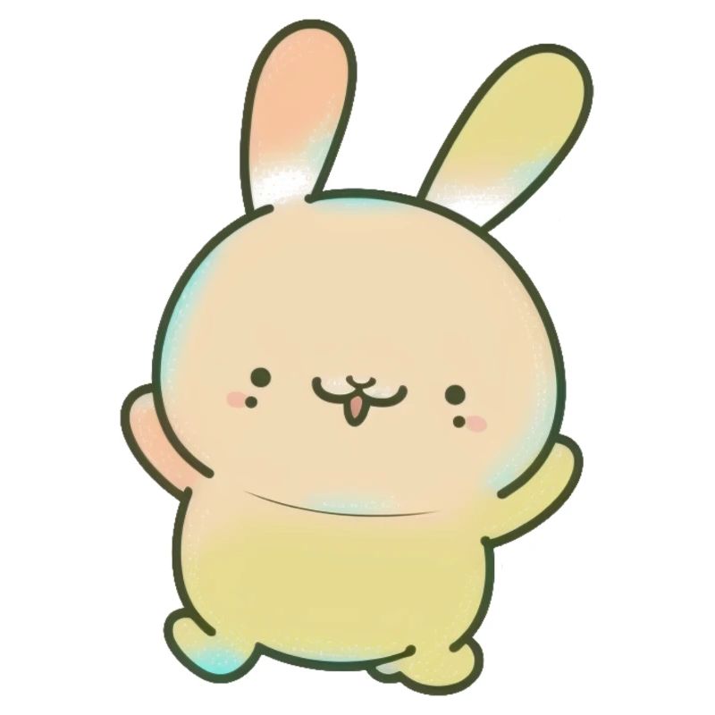 Kawaii Cute Happy Dancing Rabbit