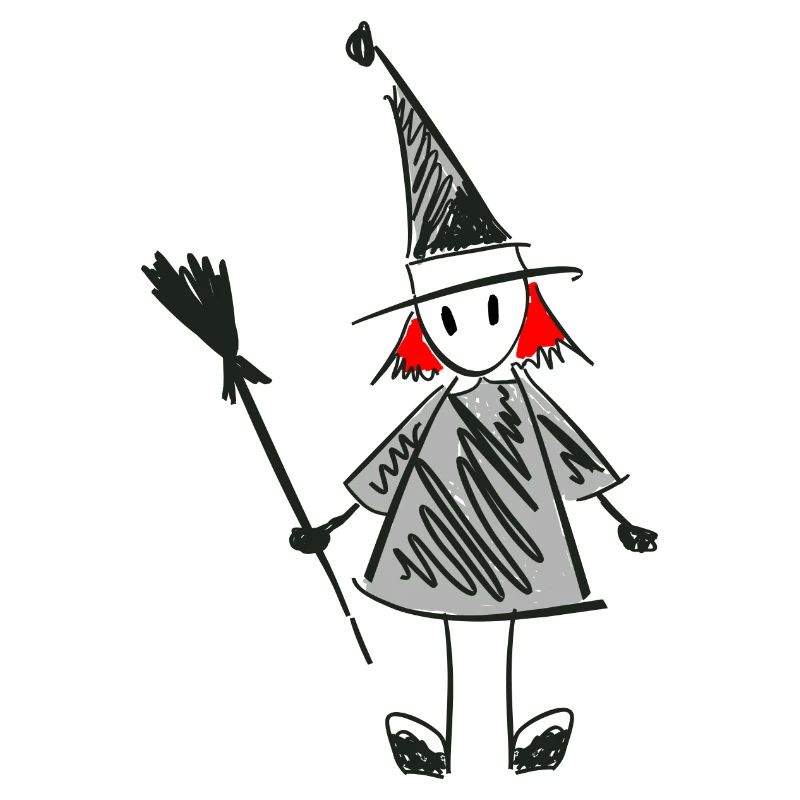 stylized witch design