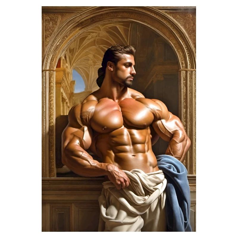 Bodybuilder Ölgemälde