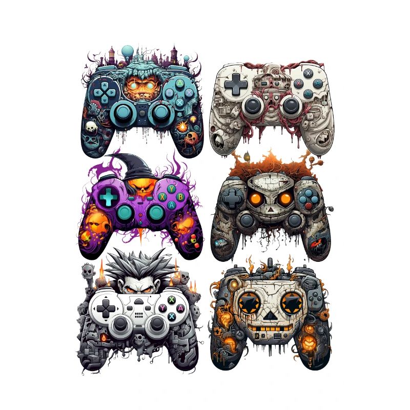 Ensemble de manette de jeu drôle d’Halloween