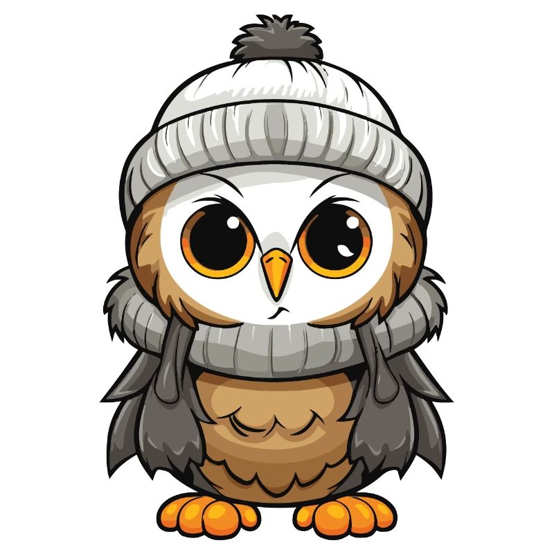 Eule Comic Winter Cozy