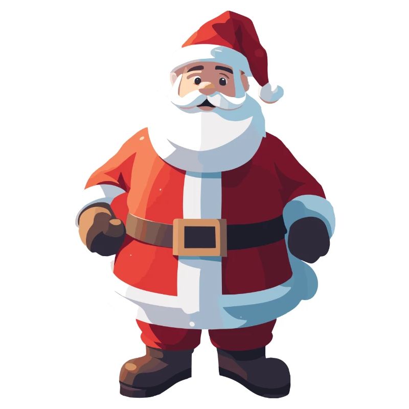 Santa Claus Low Poly Christmas