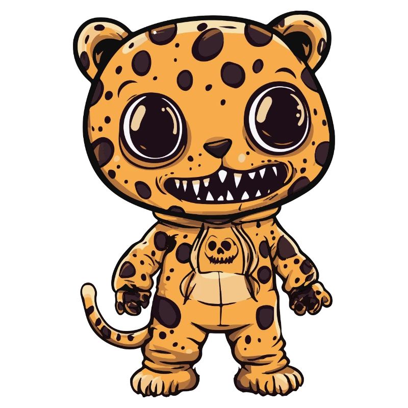 Leopard Halloween Lustig Zombie