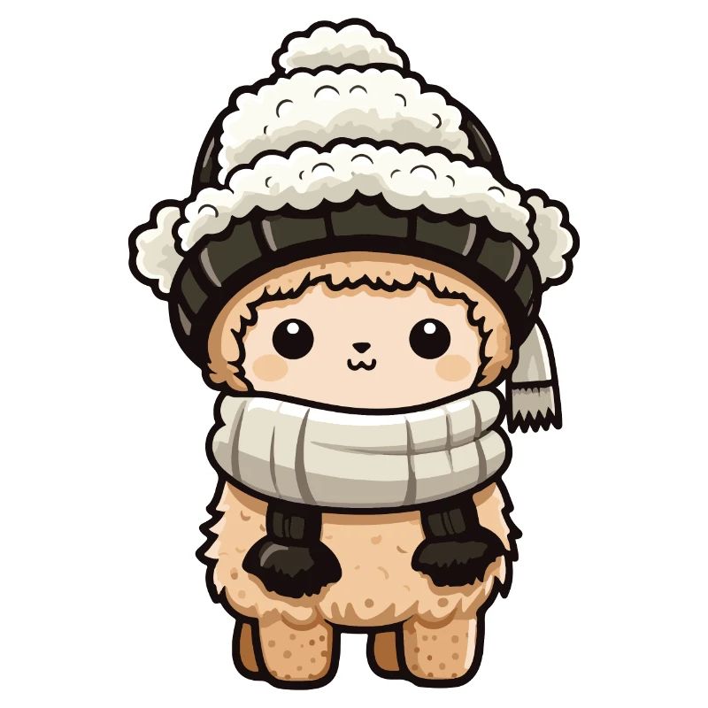 Alpaca Winter Llama Comic Cute