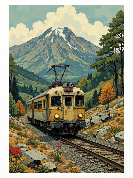Retro Zug Bild