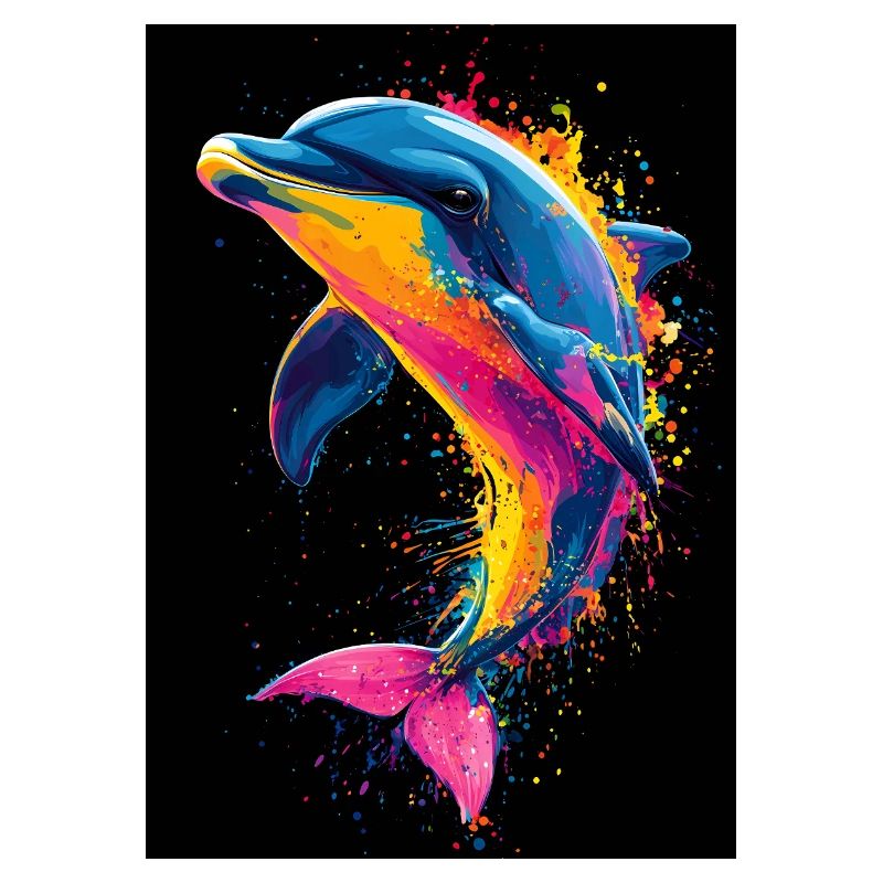 Delfin Pop Art Bunt