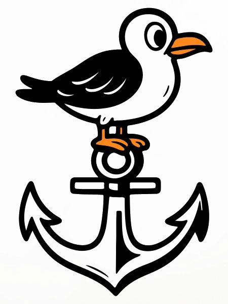 Möwe Anker Comic