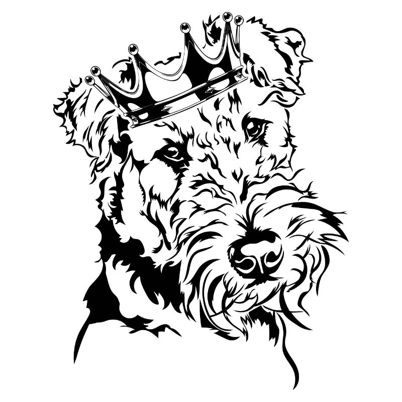 Airedale Terrier Krone Hund Hunde Wilsigns