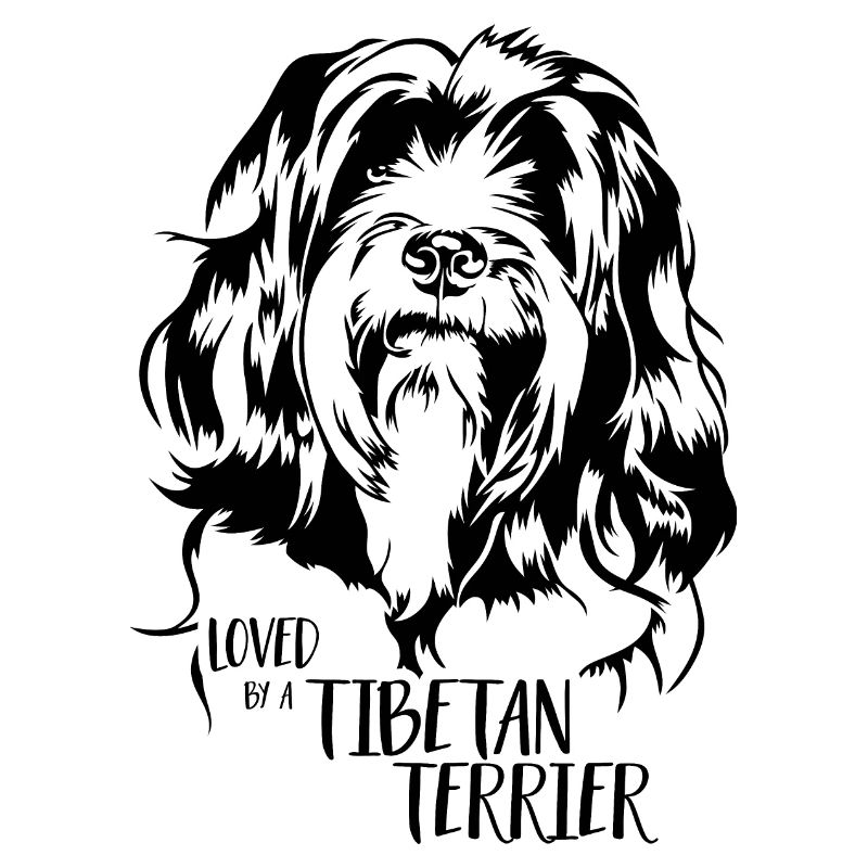 Loved by a Tibetan Terrier Spruch Hunde Wilsigns