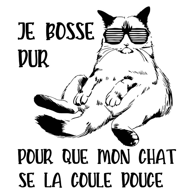 je bosse dur pour que mon chat se la coule douce