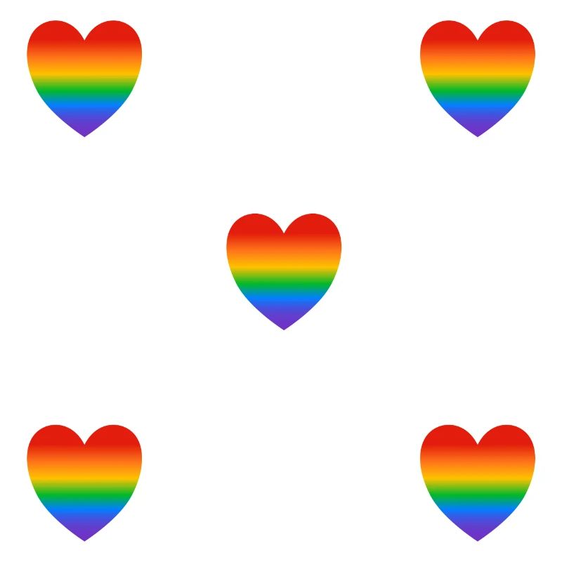 Regenbogen-Herzen