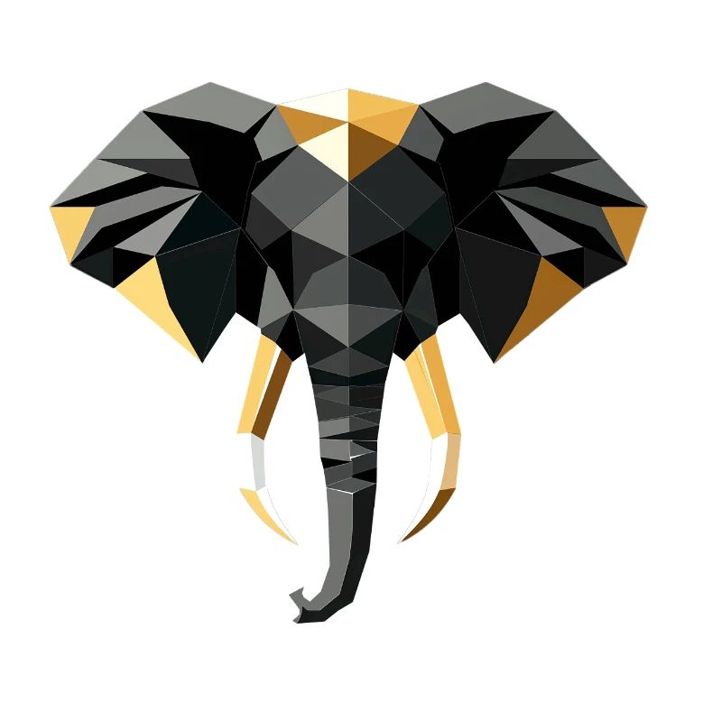 Elephant Low Poly Design