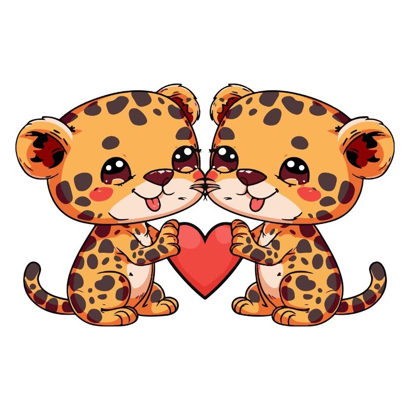 Leopard Paar Valentinstag