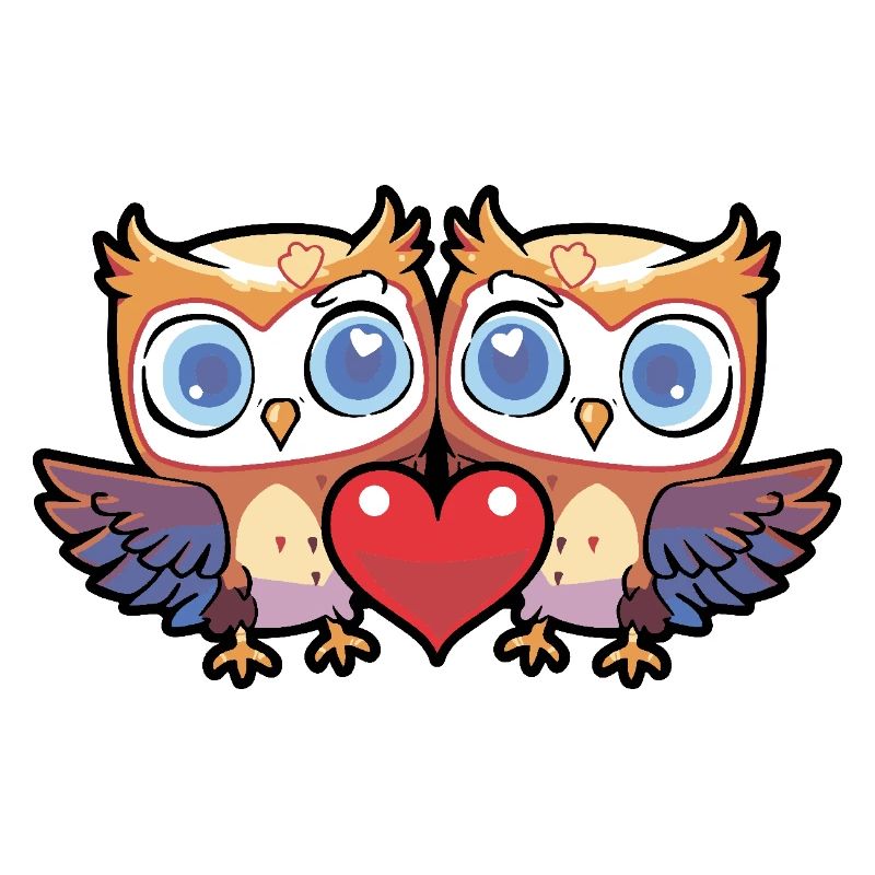 Eule Paar Valentinstag