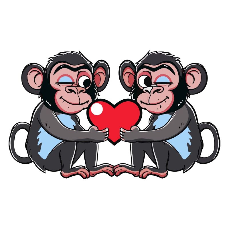 Monkey Couple Love