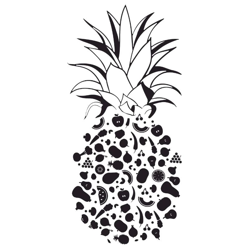 Fruits as pineapple