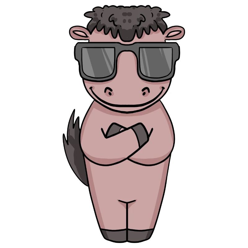 Pferd mit Sonnenbrille