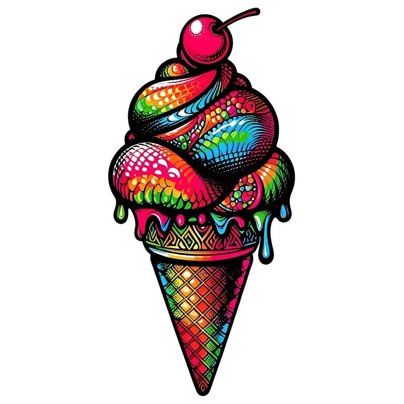 Eiswaffel Eis am Stiel