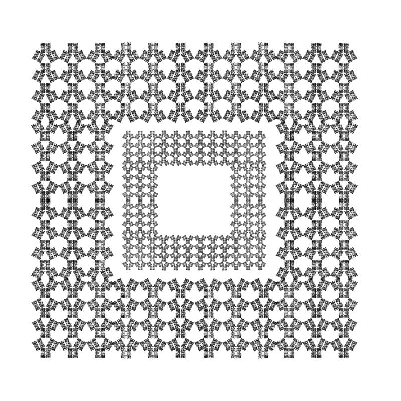Quadratisches Dekor