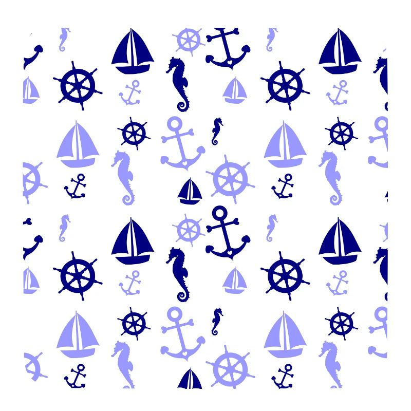 Maritime pattern blue