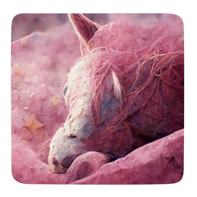 Bébé cheval gît sur le sol Rosa II