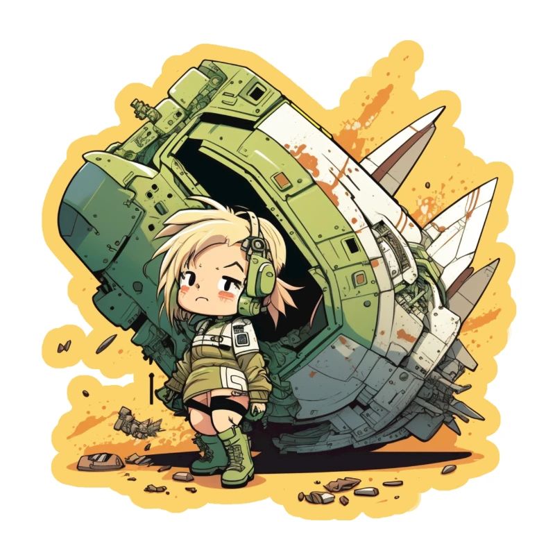 Süßes Mädchen, Pilot und Raumschiff