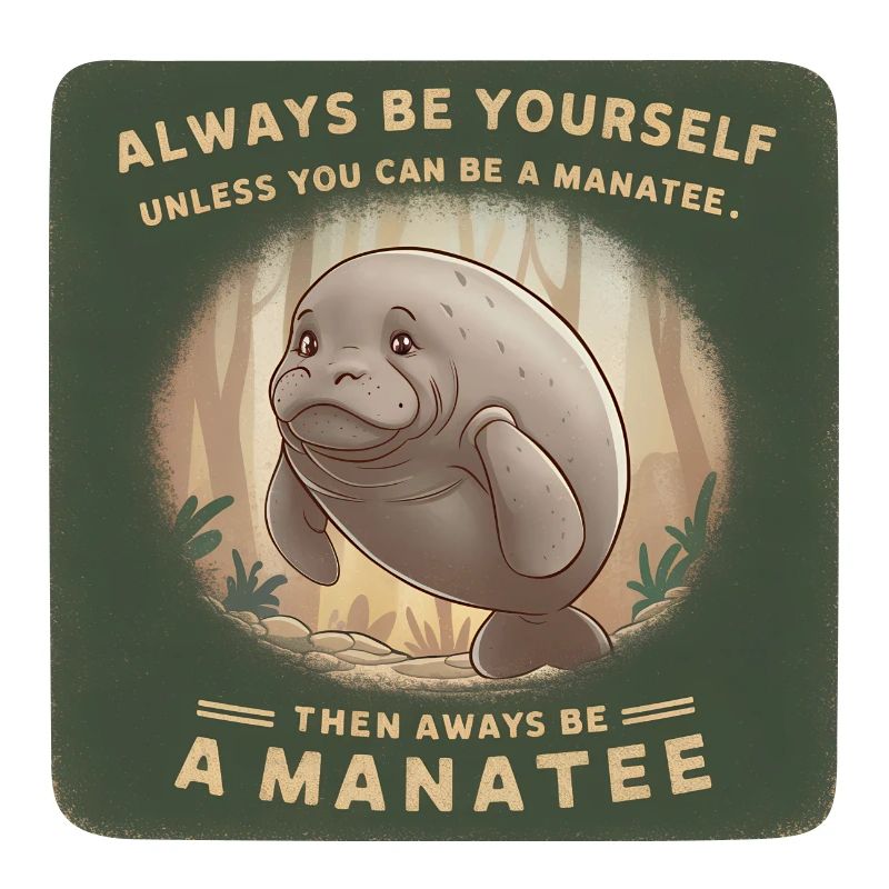 Sei Du selbst oder sei ein Manatee Lebensweisheit