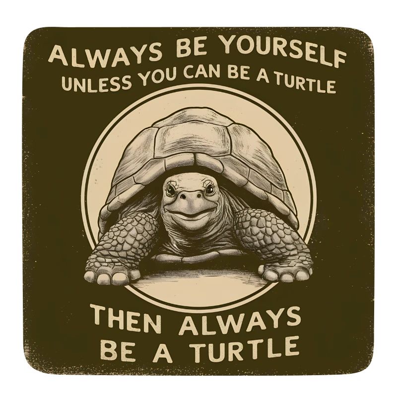 Sei du selbst, sei eine Schildkröte Lebensweisheit