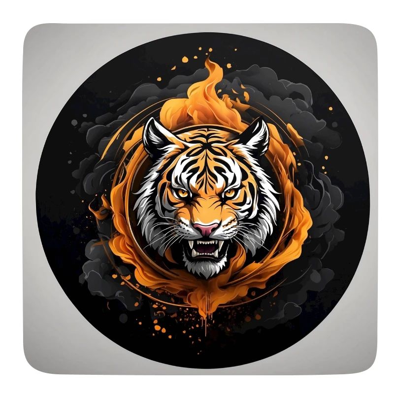 Fauchender Tiger Raubkatze