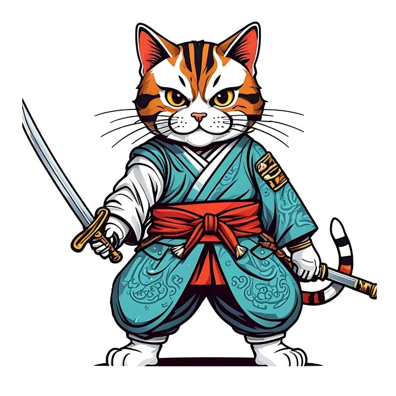 Chat samouraï