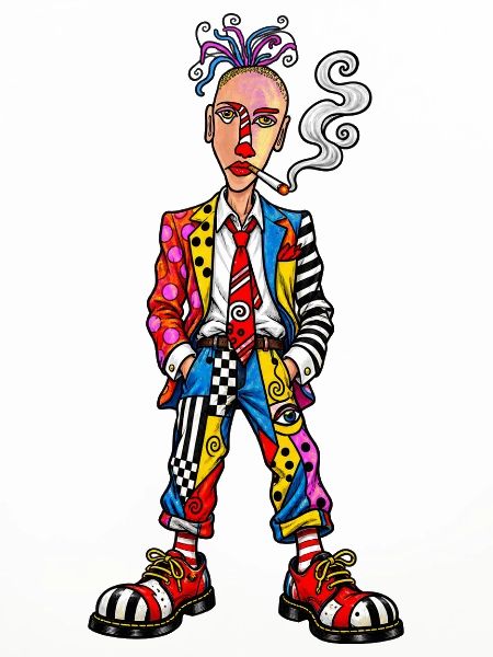 Patchwork Punk Clownportrait