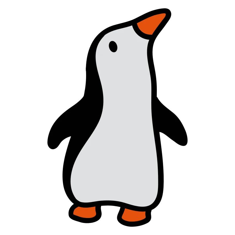 Pinguin sieht hoch 3