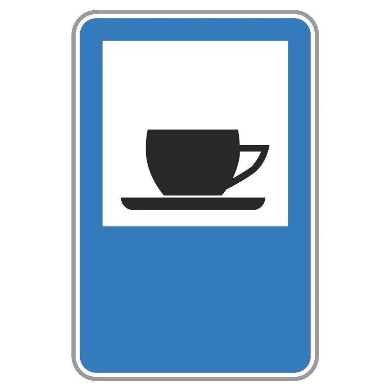 Road sign cafe