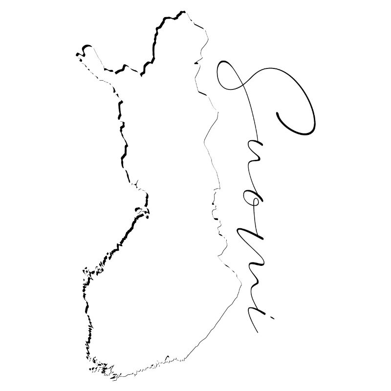 Finland map as outline FI