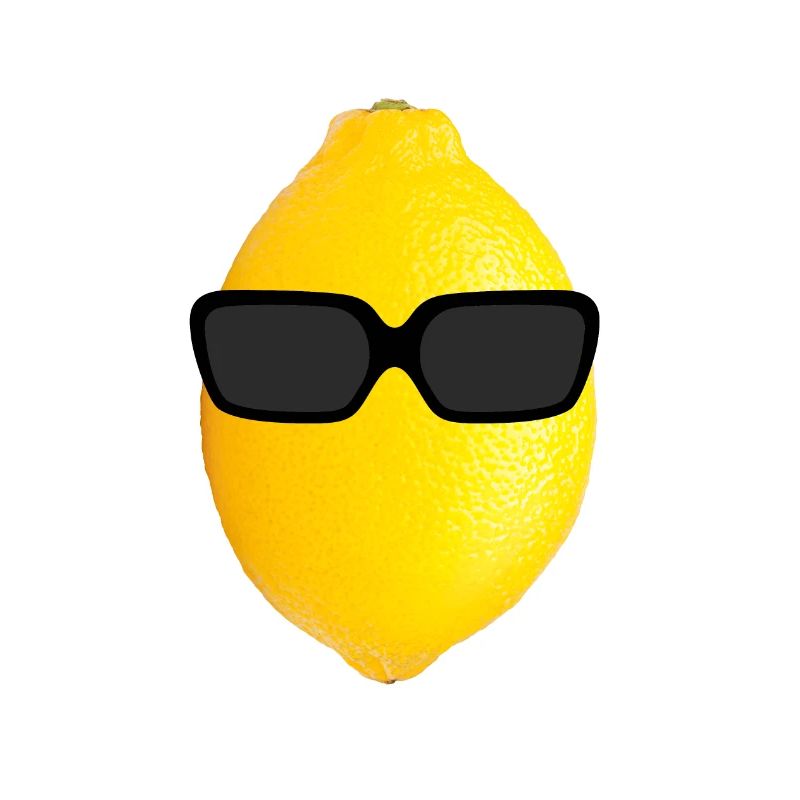 Zitrone mit Brille