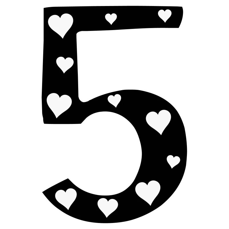5 Geburtstag mit Herz