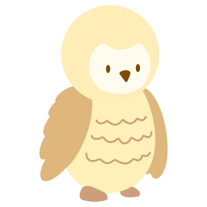 Kleine beige Eule