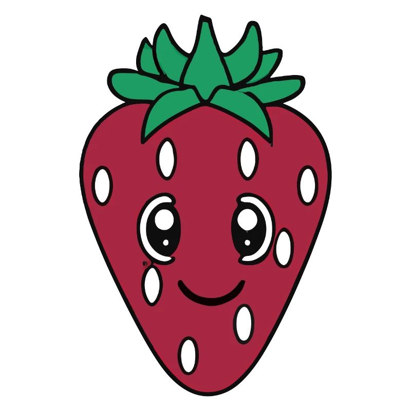 Strawberry with face smile gift idea